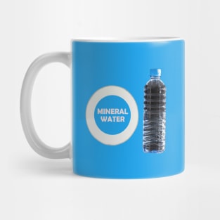Mineral Water with Blue Saucer Mug
